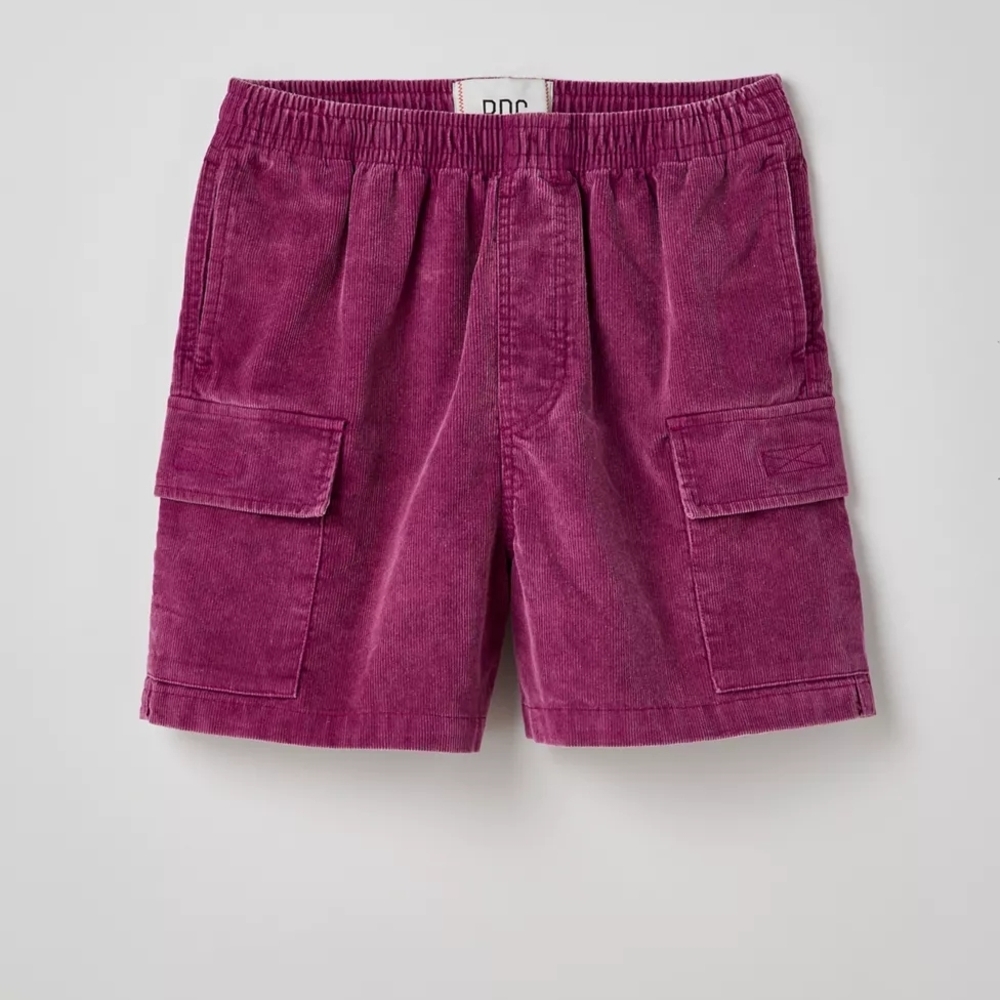 BDG Magenta Cargo Shorts for Men